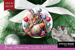 Easter Animals Ornament PNG - Bunny Ears PNG Sublimation Product Image 1