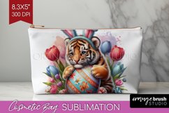 Easter Animals Cosmetic Bag - Bunny Ears Makeup Bag PNG Product Image 1