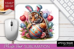 Easter Animals Mouse Pad Sublimation - Bunny Ears Mousepad Product Image 1