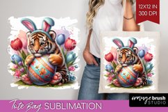 Easter Animals Tote Bag - Bunny Ears Tote Bag PNG Product Image 1