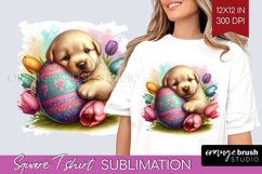 Easter Animals Square Tshirt Background - Bunny Ears PNG Product Image 1