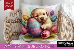 Easter Animals Pillow Sublimation - Bunny Ears Pillow Cover Product Image 1