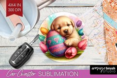 Easter Animals Car Coaster - Bunny Ears Coaster PNG Product Image 1