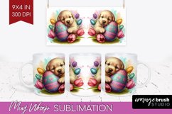 Easter Animals Mug Wrap - Bunny Ears Mug PNG Sublimation Product Image 1