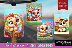 Easter Animals Air Freshener PNG - Cute Easter PNG Product Image 1