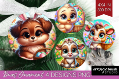 Easter Animals Ornament PNG - Cute Easter PNG Sublimation Product Image 1