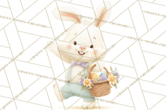 Easter Clipart PNG, Cute Easter Characters Clip Art, Bunny Product Image 2