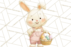 Easter Clipart PNG, Cute Easter Characters Clip Art, Bunny Product Image 4