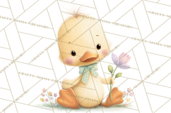 Easter Clipart PNG, Cute Easter Characters Clip Art, Bunny Product Image 3