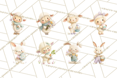 Easter Clipart PNG, Cute Easter Characters Clip Art, Bunny Product Image 5