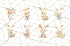 Easter Clipart PNG, Cute Easter Characters Clip Art, Bunny Product Image 12