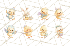 Easter Clipart PNG, Cute Easter Characters Clip Art, Bunny Product Image 3