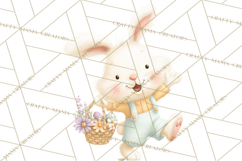 Easter Clipart PNG, Cute Easter Characters Clip Art, Bunny Product Image 5