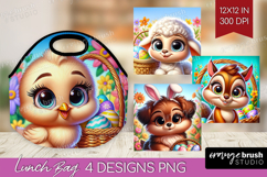 Easter Animals Lunch Bag - Cute Easter Lunch Bug PNG Product Image 1