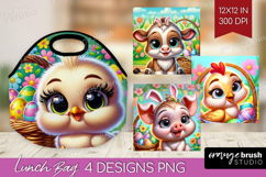 Easter Animals Lunch Bag - Cute Easter Lunch Bug PNG Product Image 1