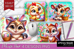 Easter Animals Mouse Pad Sublimation - Cute Easter Mousepad Product Image 1