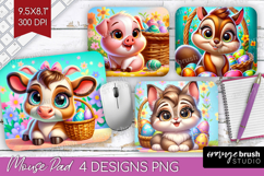 Easter Animals Mouse Pad Sublimation - Cute Easter Mousepad Product Image 1