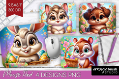 Easter Animals Mouse Pad Sublimation - Cute Easter Mousepad Product Image 1