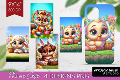Easter Animals Phone Case PNG - Cute Easter Case PNG Product Image 1