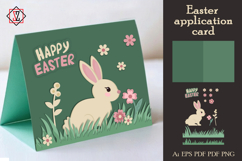 Easter Bunny Applique Card | Template for creativity Product Image 1
