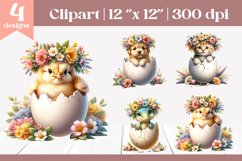 Cute Baby Chick and Animal Clipart for Easter Product Image 1