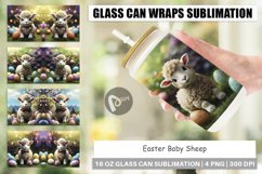 Glass Can Wraps Easter Baby Sheep Product Image 1