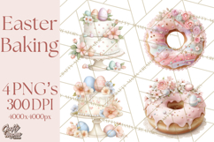 Easter Baking Clipart, Cute Easter Bakers, Pastel Cookies Product Image 1