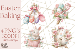 Easter Baking Clipart, Cute Easter Bakers, Pastel Cookies Product Image 1