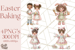 Easter Baking Clipart, Cute Easter Bakers, Pastel Cookies Product Image 1