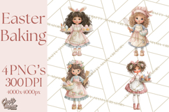 Easter Baking Clipart, Cute Easter Bakers, Pastel Cookies Product Image 1