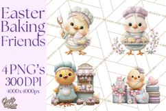 Easter Bakery Critters, Cute Mini World Animals, Pastel Png Product Image 1