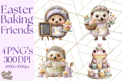 Easter Bakery Critters, Cute Mini World Animals, Pastel Png Product Image 1