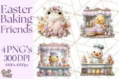Easter Bakery Critters, Cute Mini World Animals, Pastel Png Product Image 1