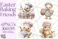 Easter Bakery Critters, Cute Mini World Animals, Pastel Png Product Image 1