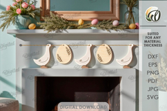 Easter Banner Laser Cut. Easter Garland SVG Product Image 1