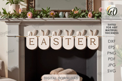 Easter Banner Laser Cut. Easter Garland SVG Product Image 1