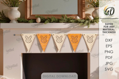 Easter Banner Laser Cut. Easter Garland SVG Product Image 1