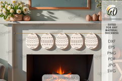 Easter Banner Laser Cut. Easter Garland SVG Product Image 1