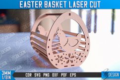 Easter Basket Laser Cut|Happy Easter Egg Holder|Easter Decor Product Image 10