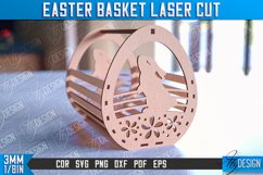 Easter Basket Laser Cut|Happy Easter Egg Holder|Easter Decor Product Image 11