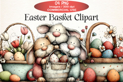 Easter Basket Clipart Sublimation PNG Product Image 1