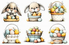 Easter Basket Clipart Set, Easter Sublimation Png Product Image 2
