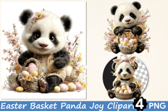 Easter Basket Panda Joy Clipart Product Image 1