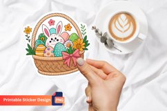 Easter Basket Sticker, Easter Decorations, Easter Basket Art Product Image 1