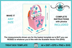 Easter BunnySpring Basket Template Gift Treat Box SVG Product Image 3