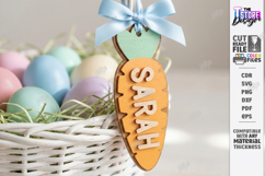 Easter Basket Tag Laser Cut | Hanging Name Tag | Gift Label Product Image 1
