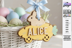Easter Basket Tag Laser Cut | Hanging Name Tag | Gift Label Product Image 1