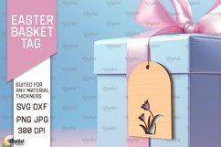 Easter Basket Tag SVG. Easter Laser Cut Product Image 1