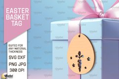 Easter Basket Tags SVG Bundle. Easter Laser Cut Product Image 8