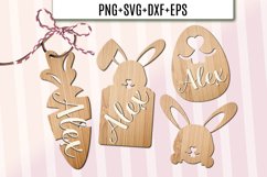 Easter Wooden Bunny, Easter Basket Tags, Baby Easter gift, Carrot Easter Basket, Carrot Basket Tag, Basket Name Tag svg,